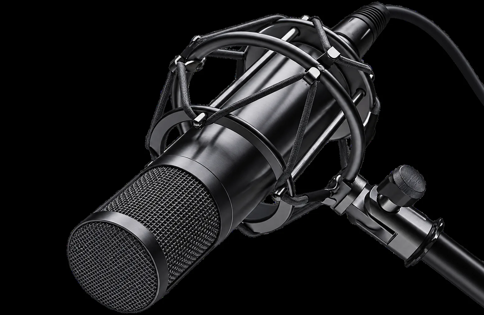 Μικρόφωνο στούντιο σε βάση, για ηχογράφηση audiobooks